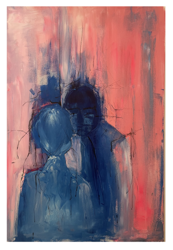 Breaking Up (2024), Acrylic on Canvas, 32 x 48'' (80x120 cm)