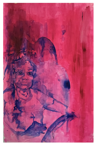 "Hope" (2024), 80x120 cm/32x48'' Acrylic & Ink on Canvas