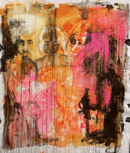 Y? Acrylic  Ink on Canvas, 140 x120 cm